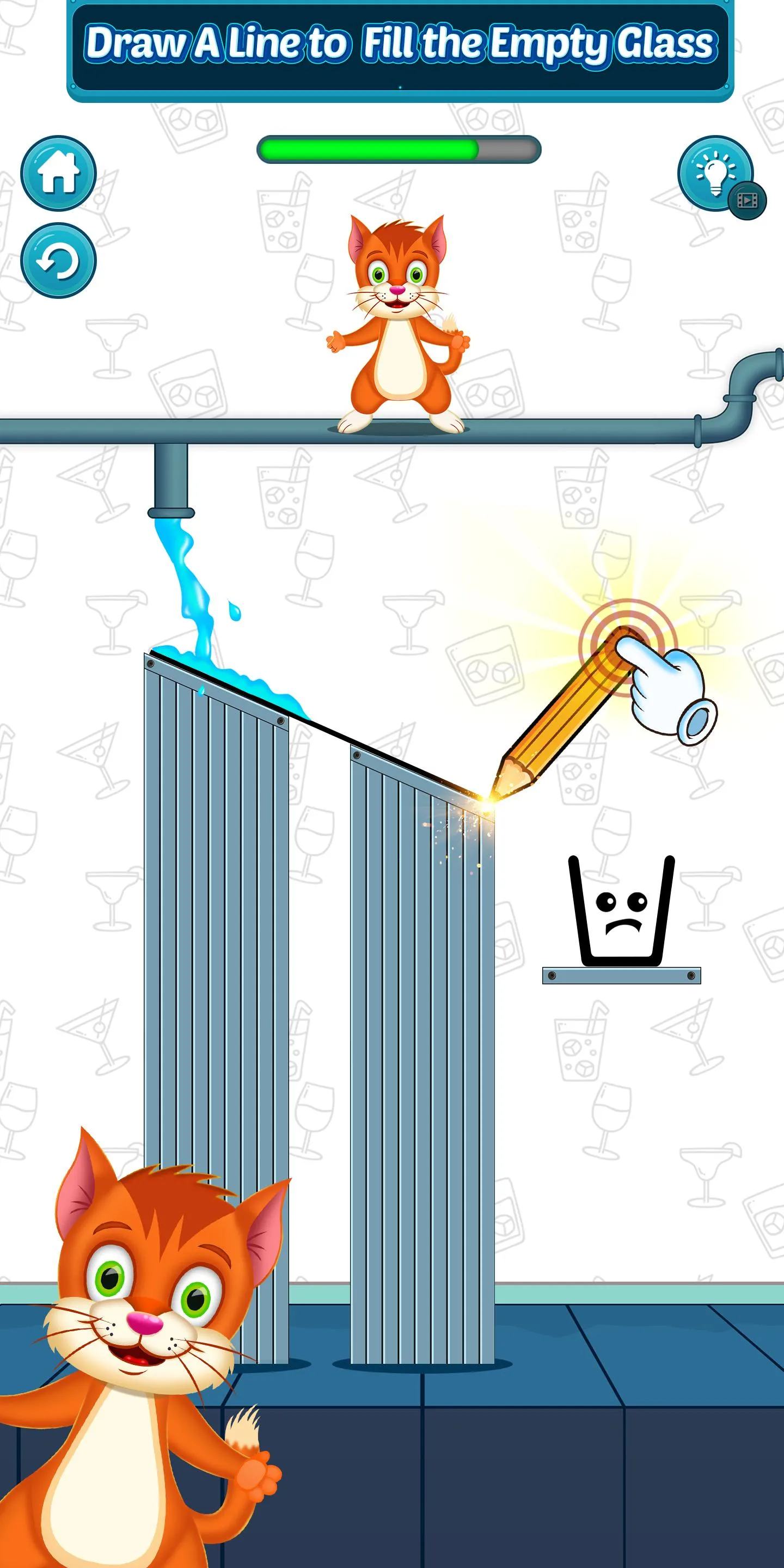 Happy Cat - Fill the Glass | Indus Appstore | Screenshot