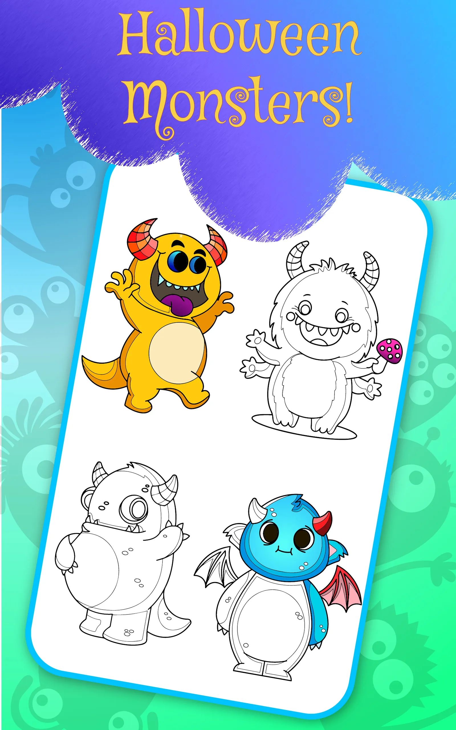 Hallowen Monster Coloring Book | Indus Appstore | Screenshot