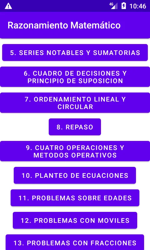 Razonamiento Matemático Teoría | Indus Appstore | Screenshot