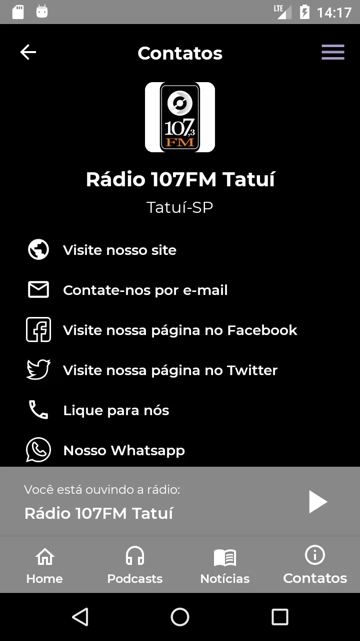 Rádio 107 FM | Indus Appstore | Screenshot