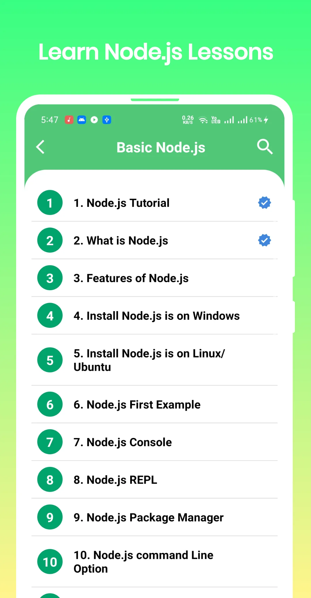 Learn Node JS | Indus Appstore | Screenshot