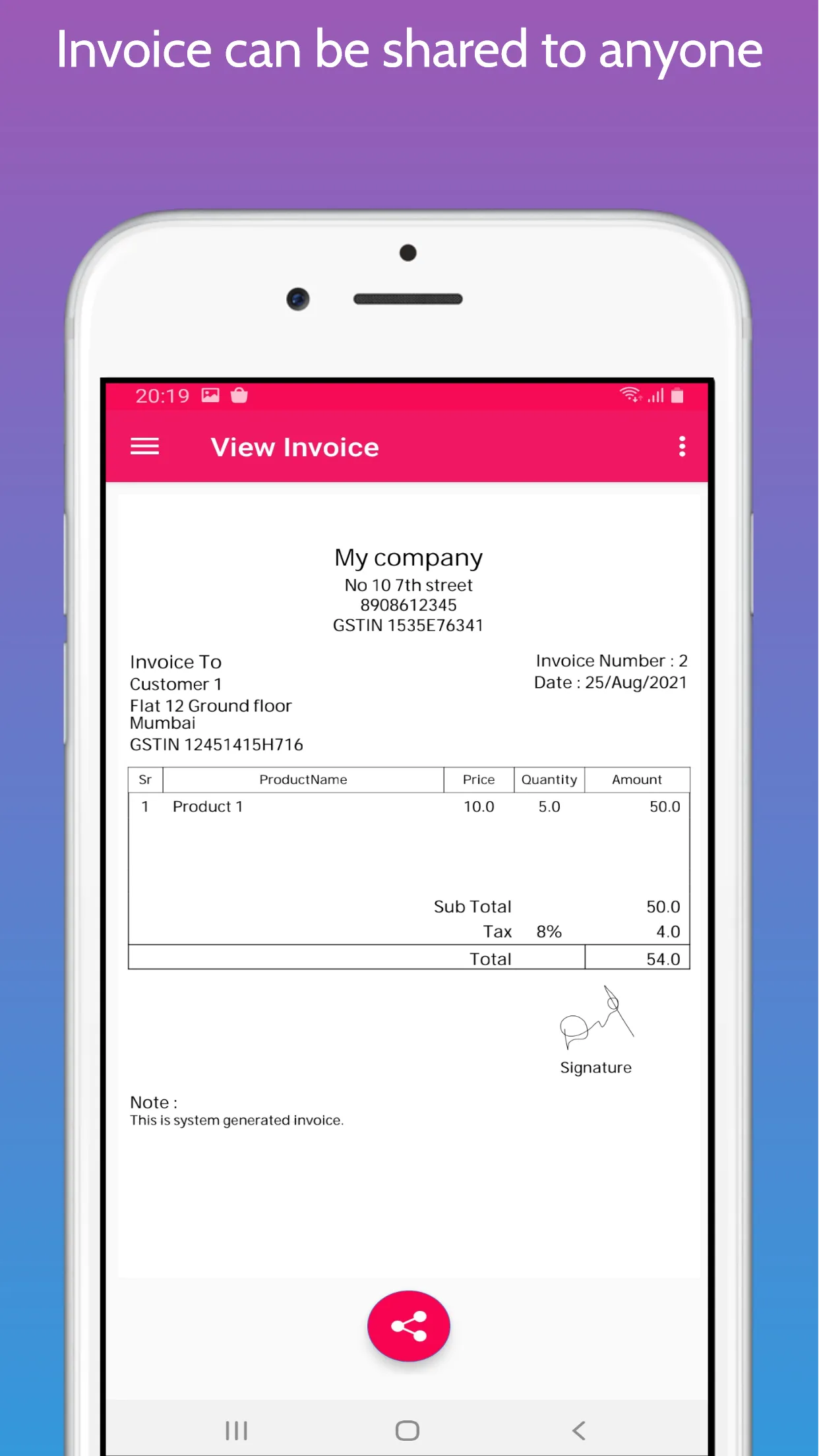 Invoice Book | Indus Appstore | Screenshot