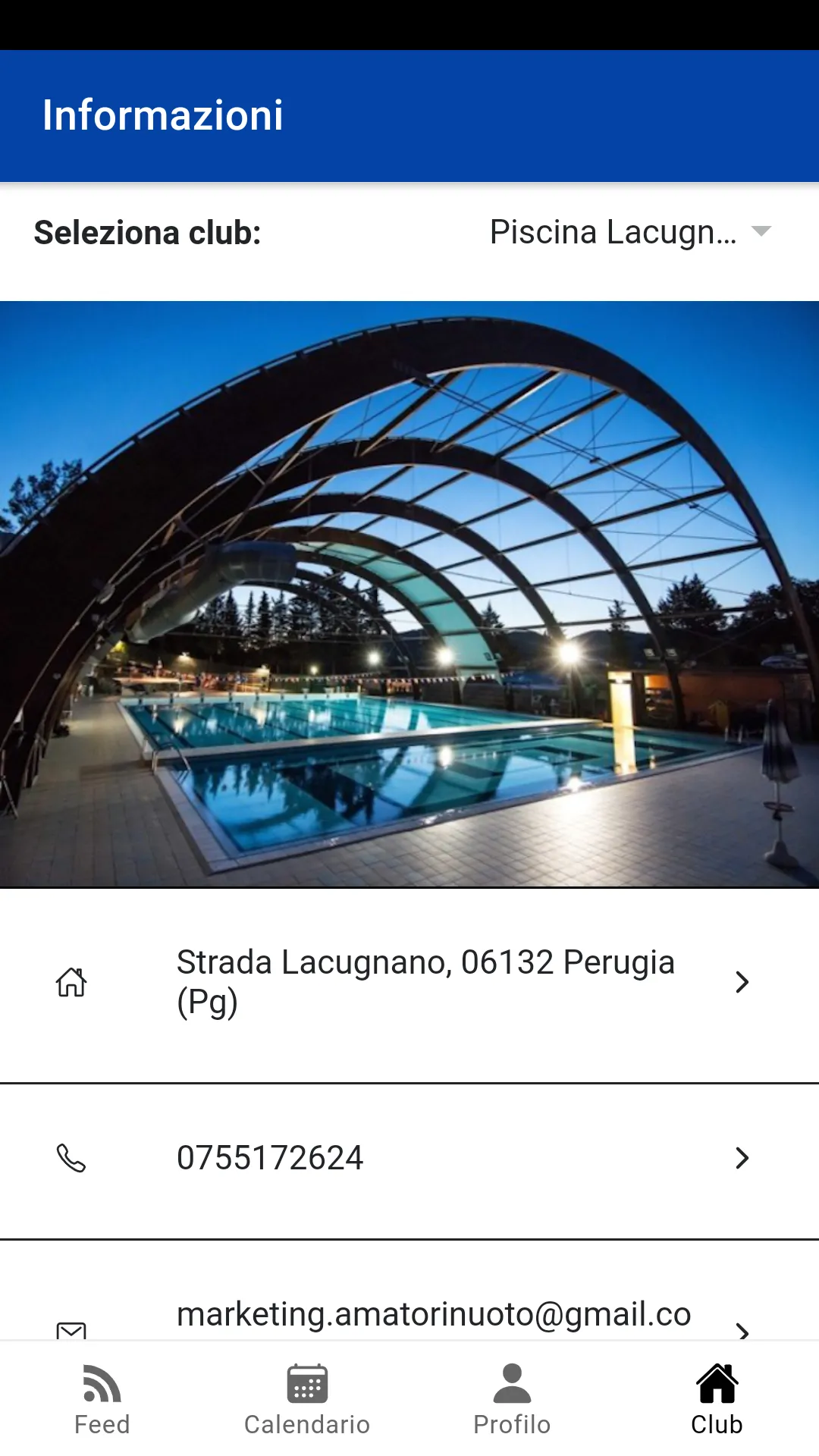 Amatori Nuoto Perugia | Indus Appstore | Screenshot