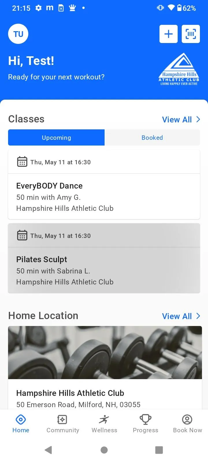 Hampshire Hills Athletic Club | Indus Appstore | Screenshot