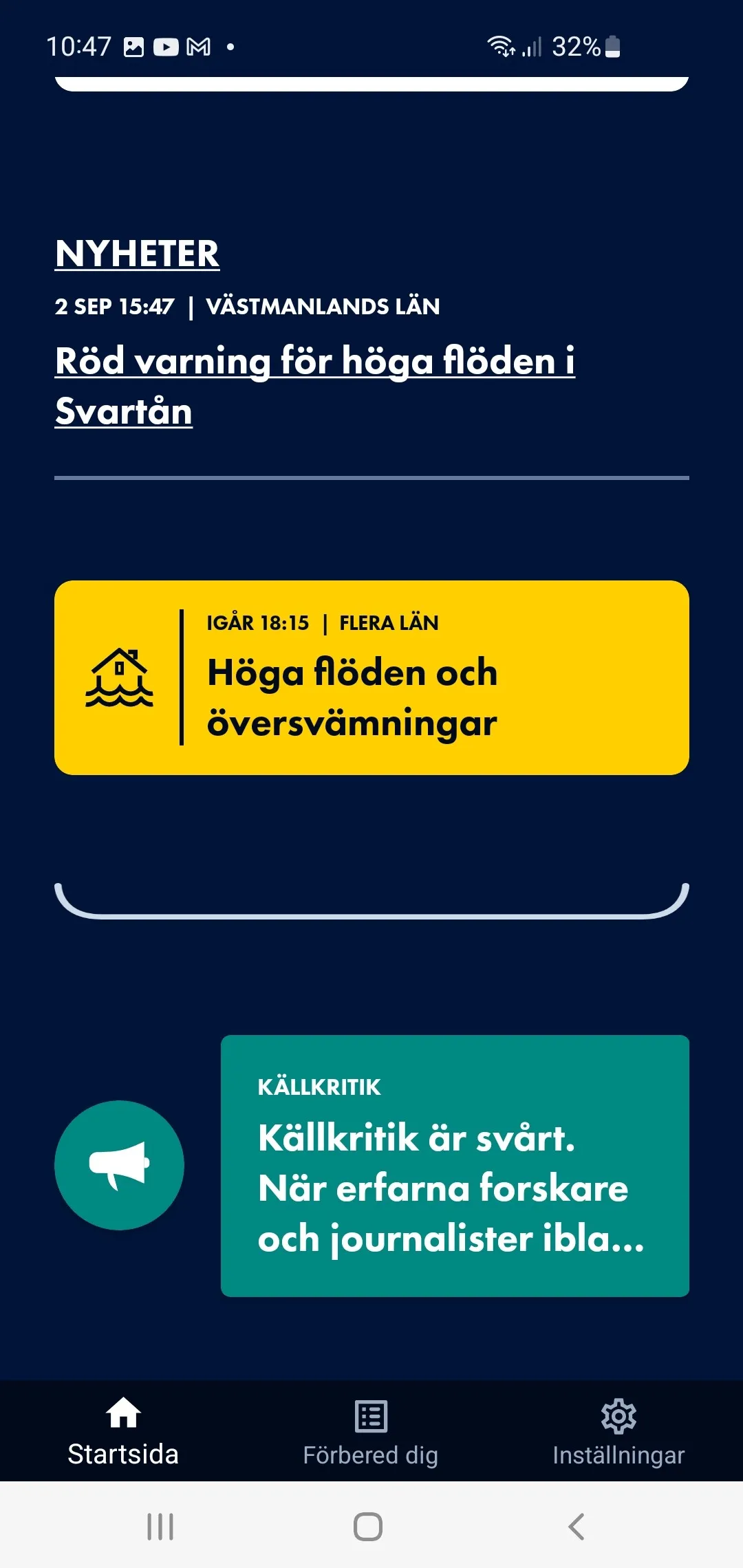 Krisinformation.se | Indus Appstore | Screenshot