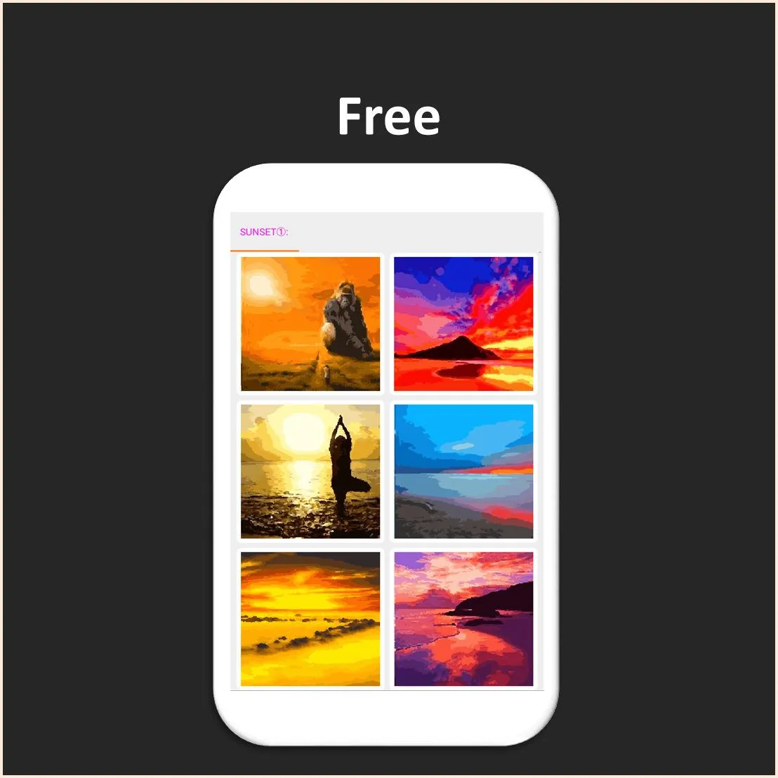 Color by Number - sunset | Indus Appstore | Screenshot