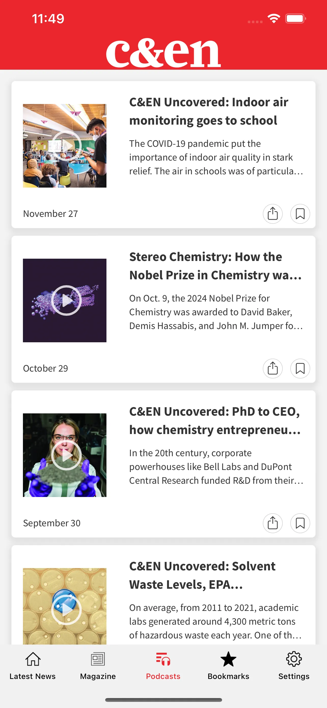 Chemistry News by C&EN | Indus Appstore | Screenshot