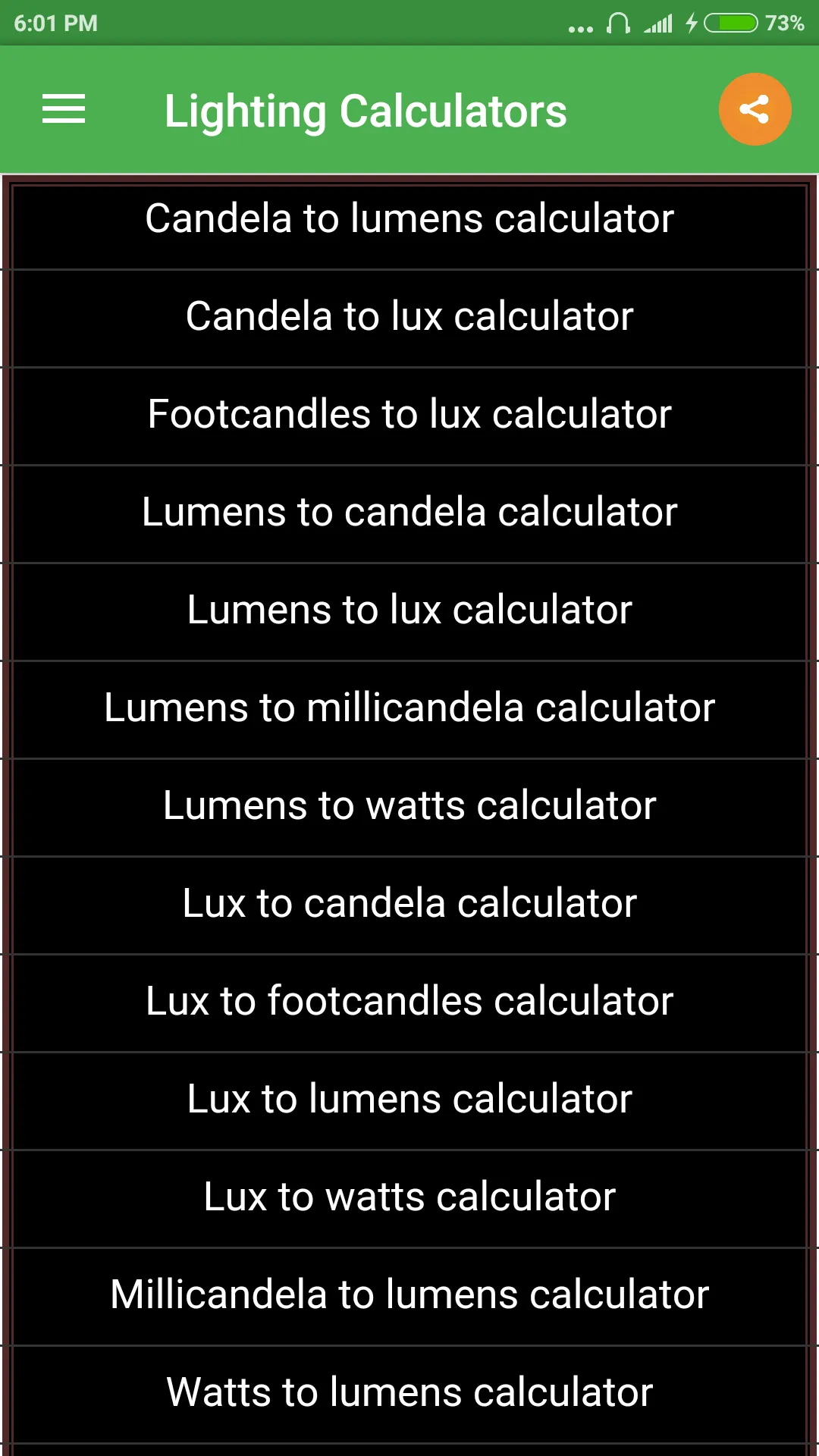 Lighting Calculator | Indus Appstore | Screenshot