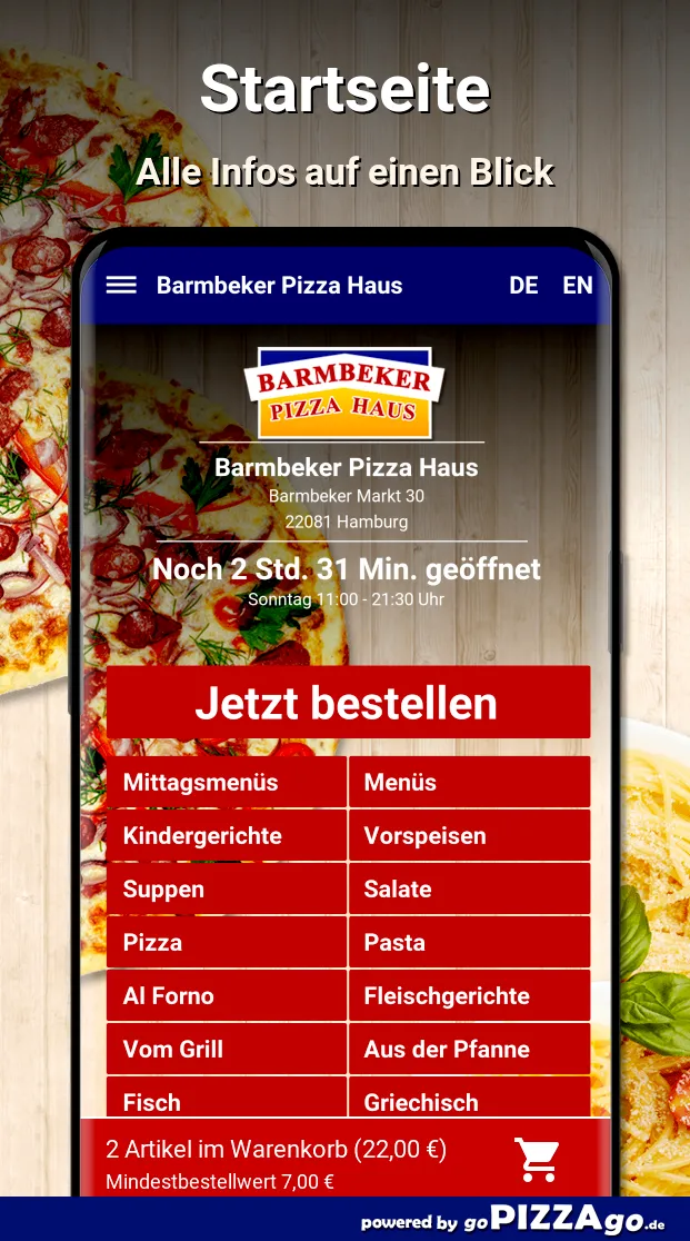 Barmbeker Pizza Haus Hamburg | Indus Appstore | Screenshot