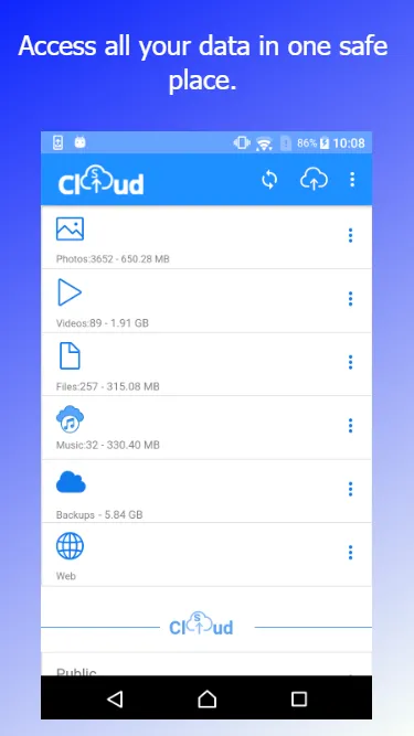 sCloud Unlimited Cloud Storage | Indus Appstore | Screenshot