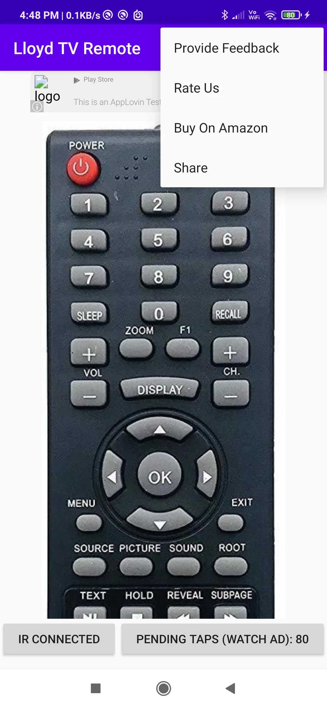 Lloyd (Unofficial) TV Remote | Indus Appstore | Screenshot