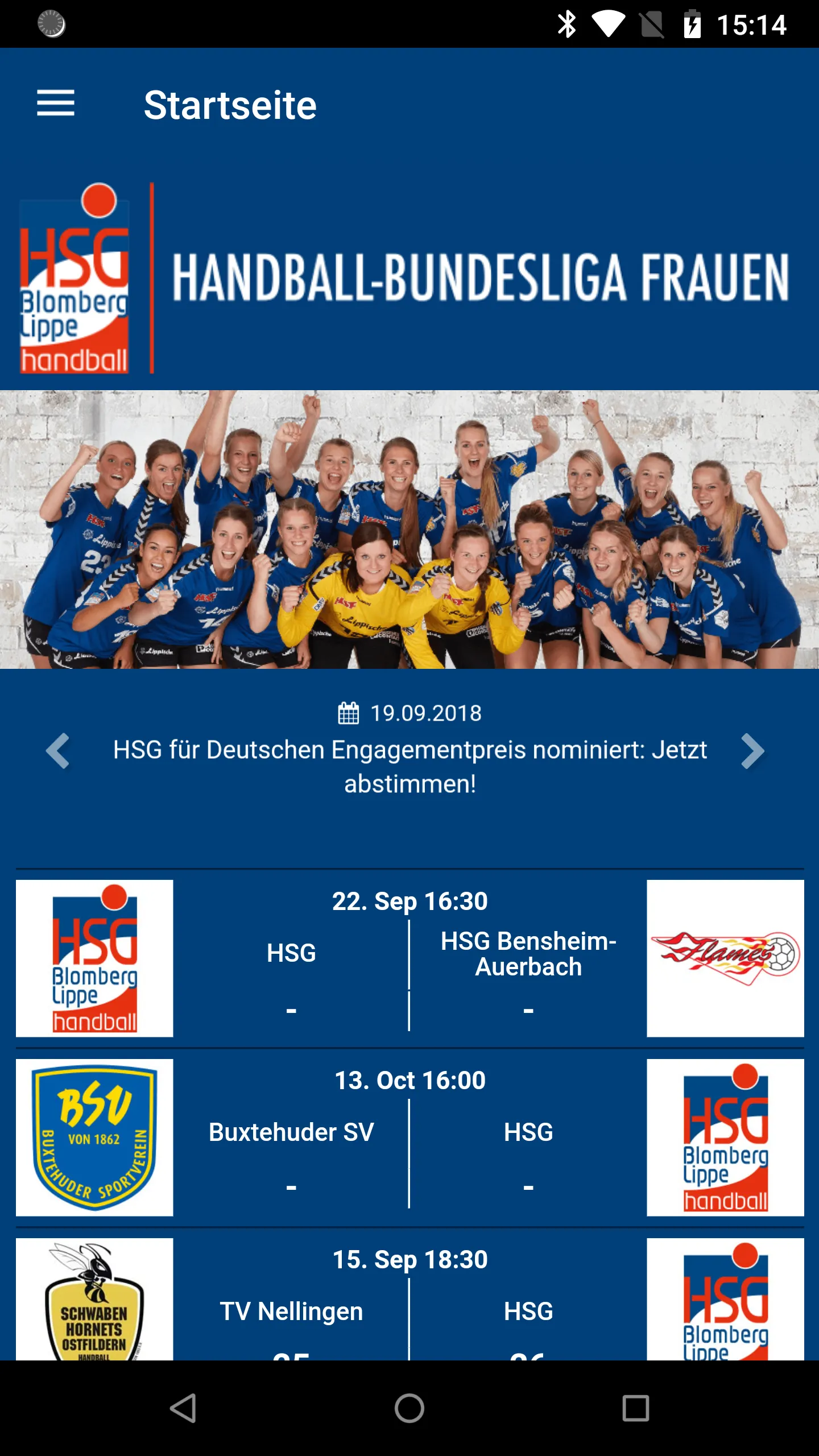 HSG Blomberg-Lippe | Indus Appstore | Screenshot