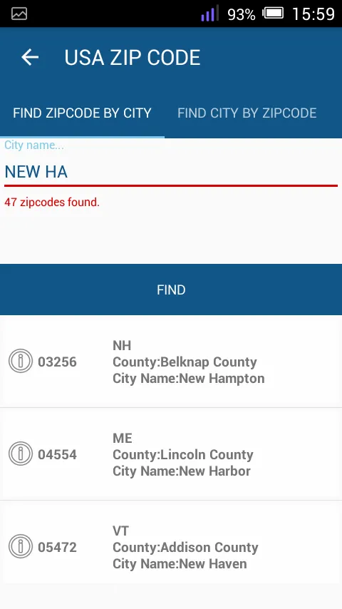 USA Zip Code | Indus Appstore | Screenshot