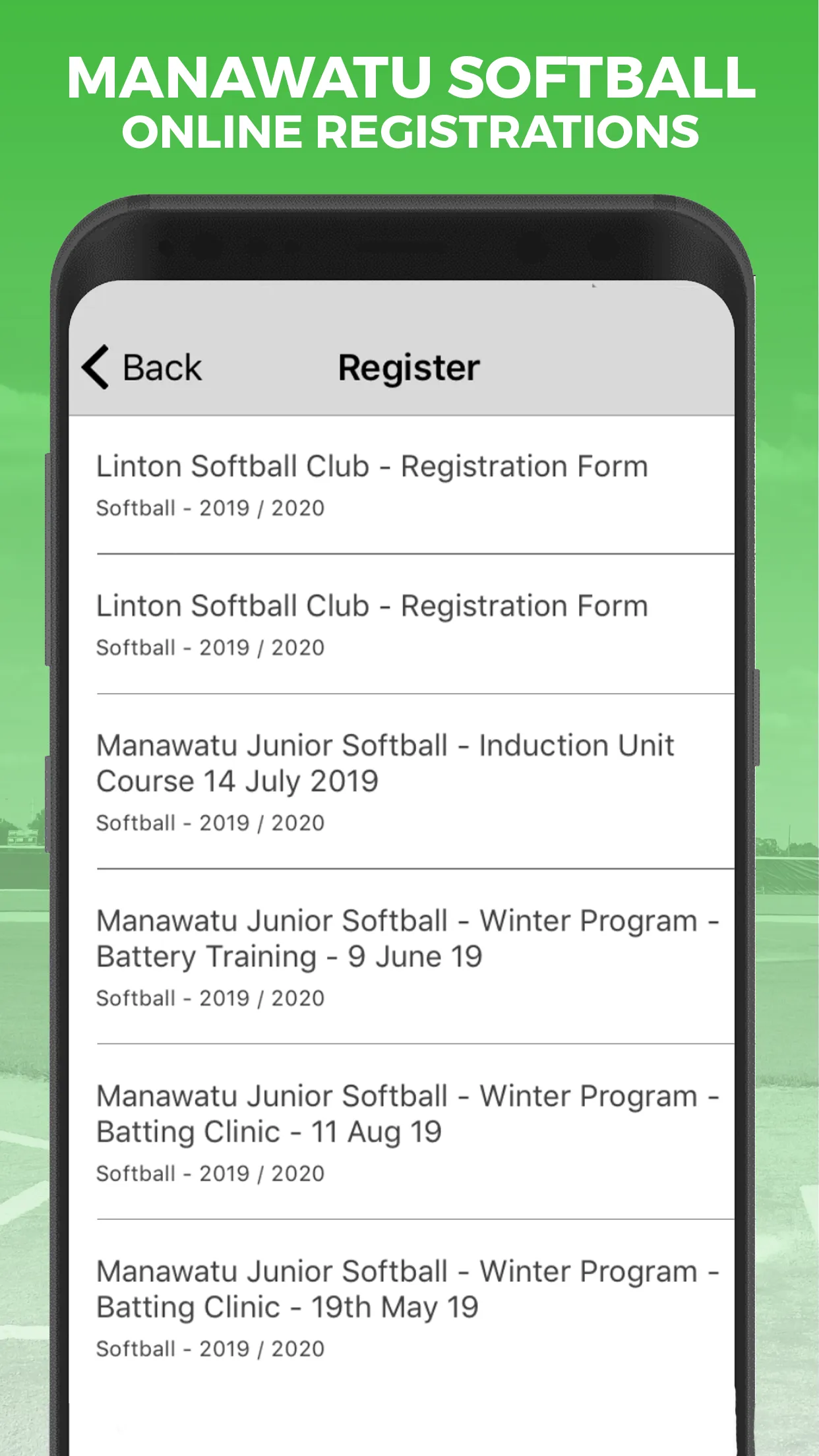 Manawatu Softball Association | Indus Appstore | Screenshot