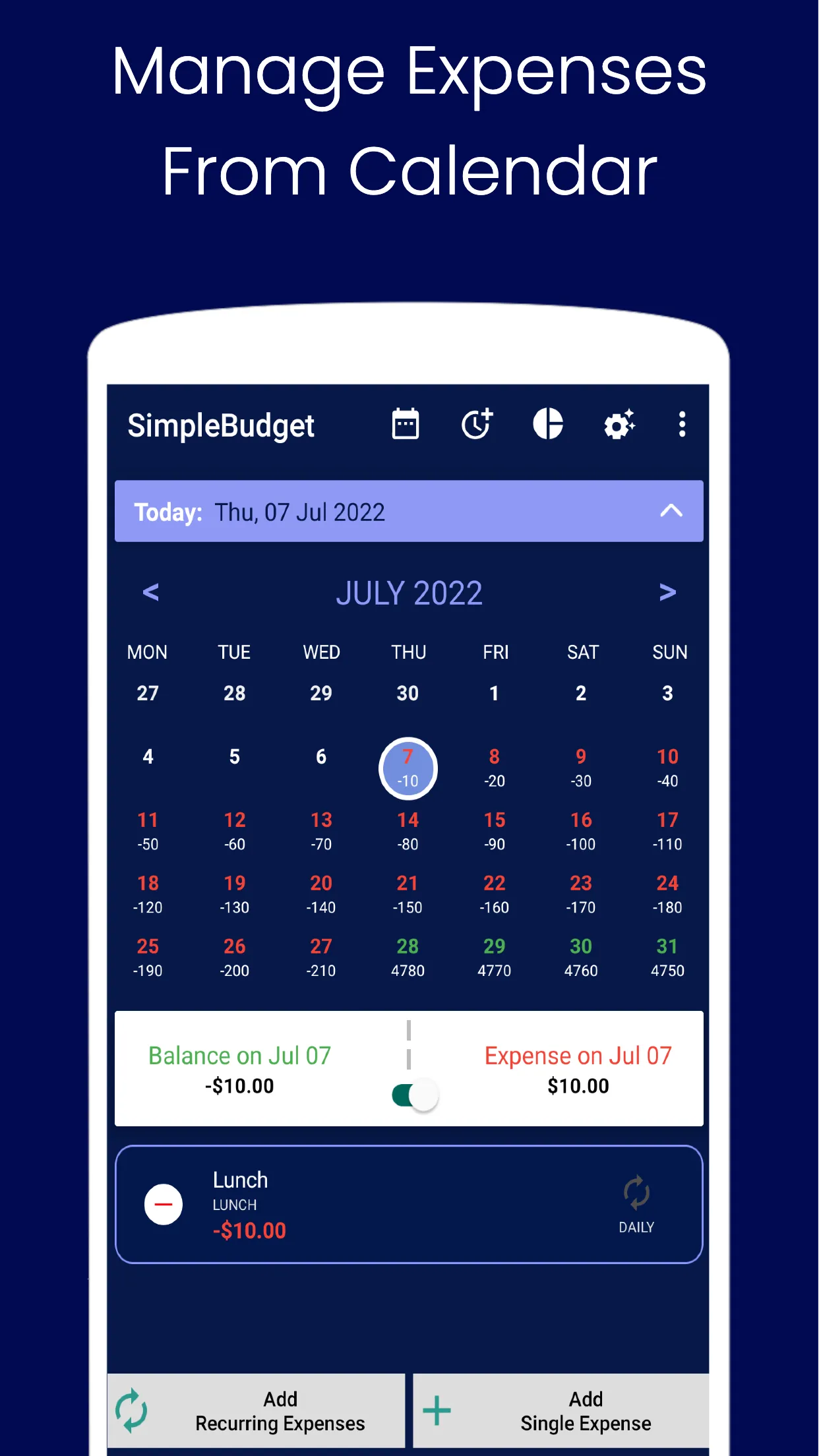 Simple Budget | Indus Appstore | Screenshot