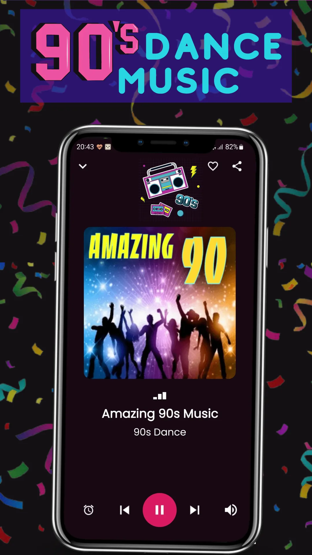 90s Dance Music Radio | Indus Appstore | Screenshot