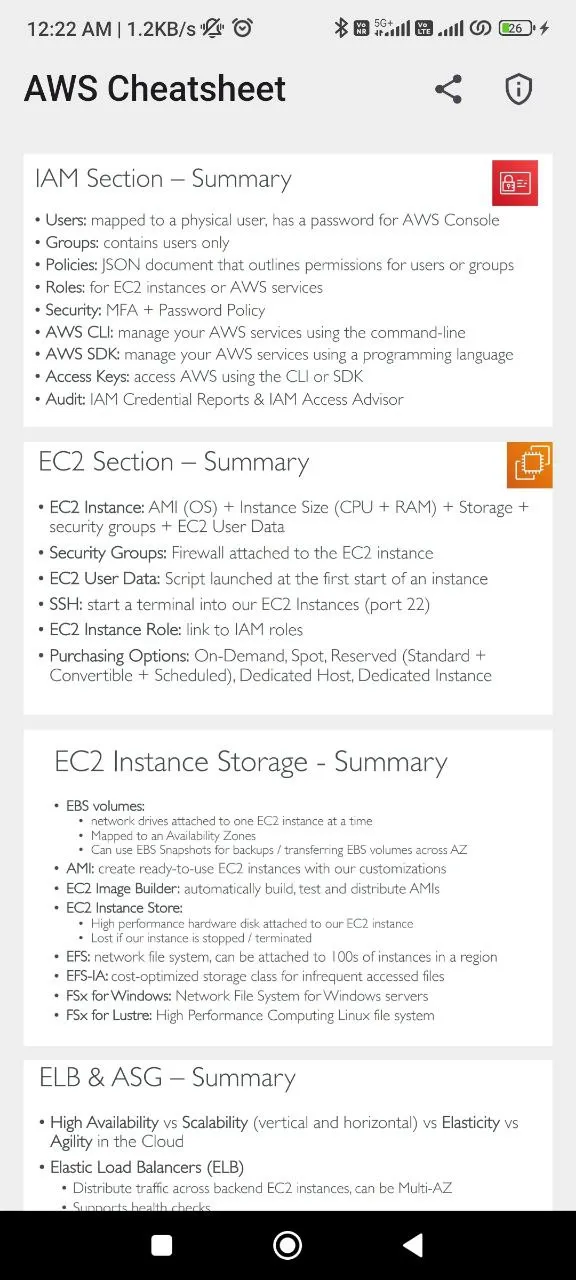 AWS Cheatsheet | Indus Appstore | Screenshot