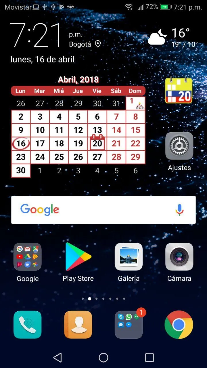 Festivos Colombia 2024, Widget | Indus Appstore | Screenshot