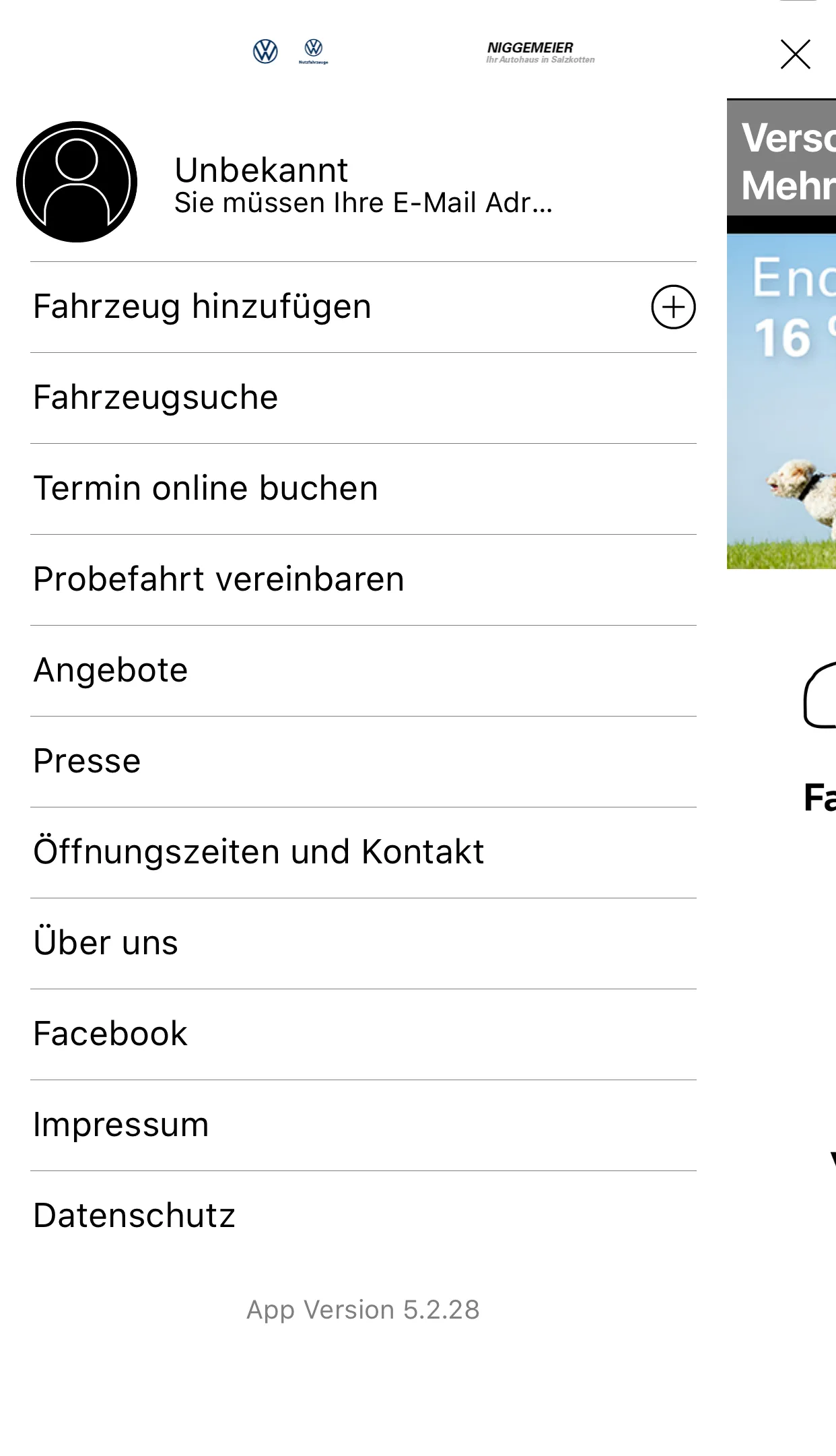 Autohaus Niggemeier | Indus Appstore | Screenshot