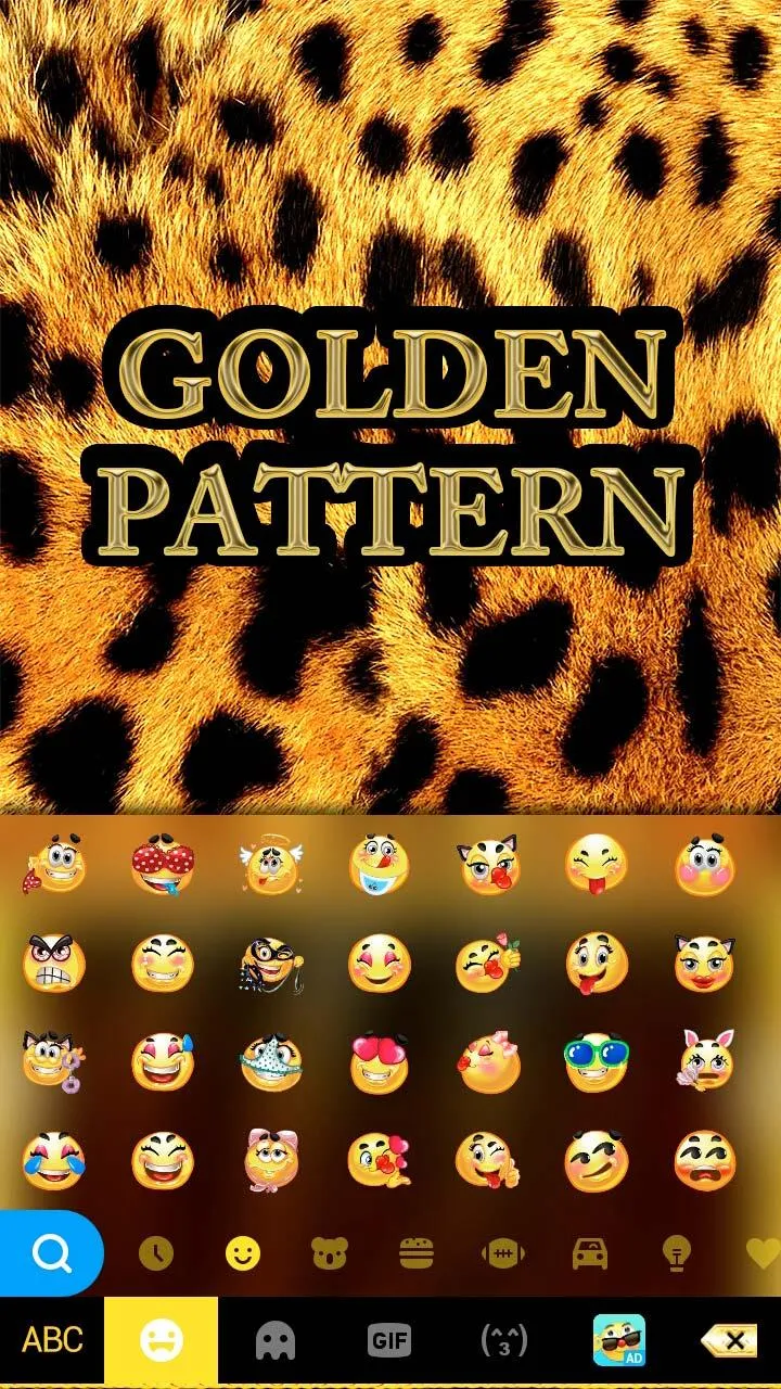 Golden Pattern Kika Keyboard | Indus Appstore | Screenshot