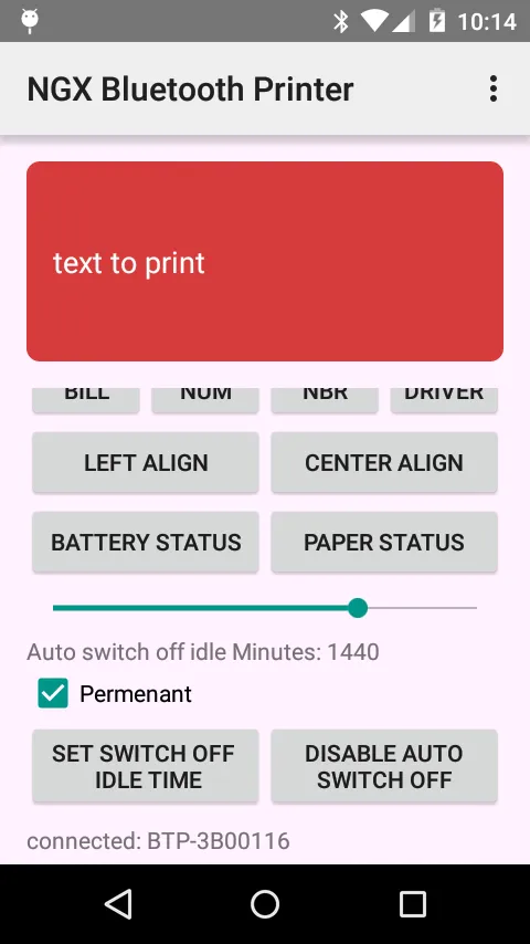 NGX Bluetooth Printer Demo | Indus Appstore | Screenshot