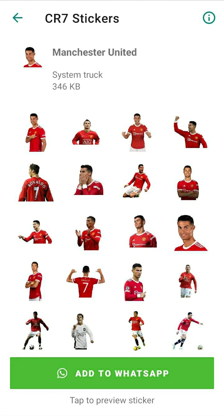 Cristiano Ronaldo Stickers | Indus Appstore | Screenshot