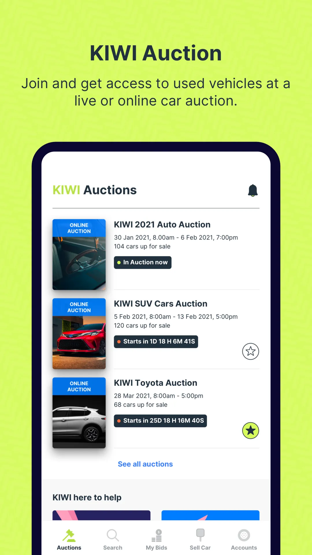 Kiwi Auction | Indus Appstore | Screenshot