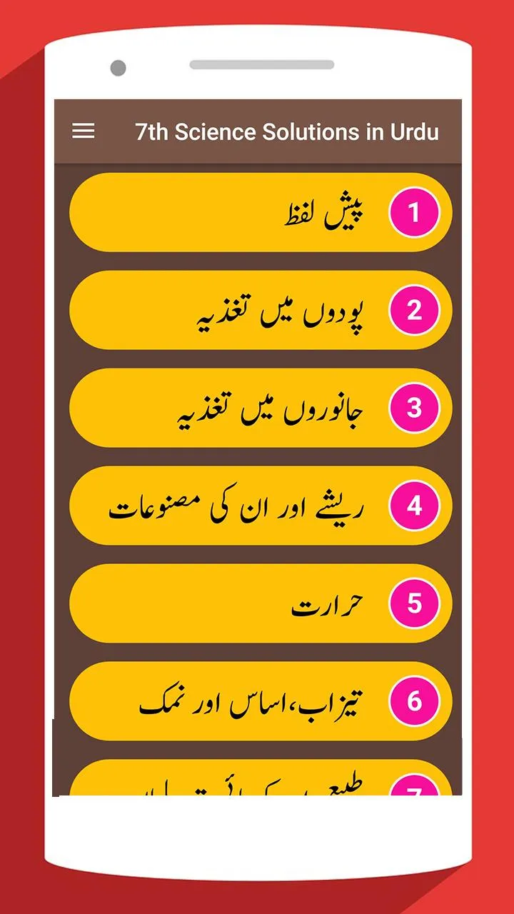 7th Science solutions in Urdu | Indus Appstore | Screenshot