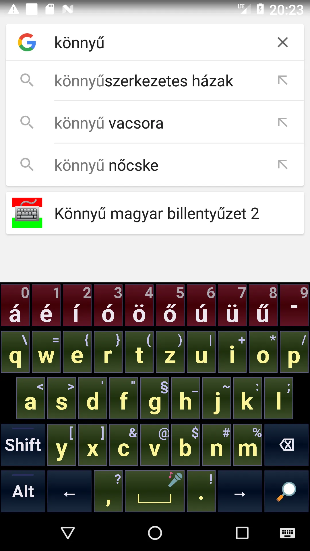 Könnyű magyar billentyűzet 2 | Indus Appstore | Screenshot