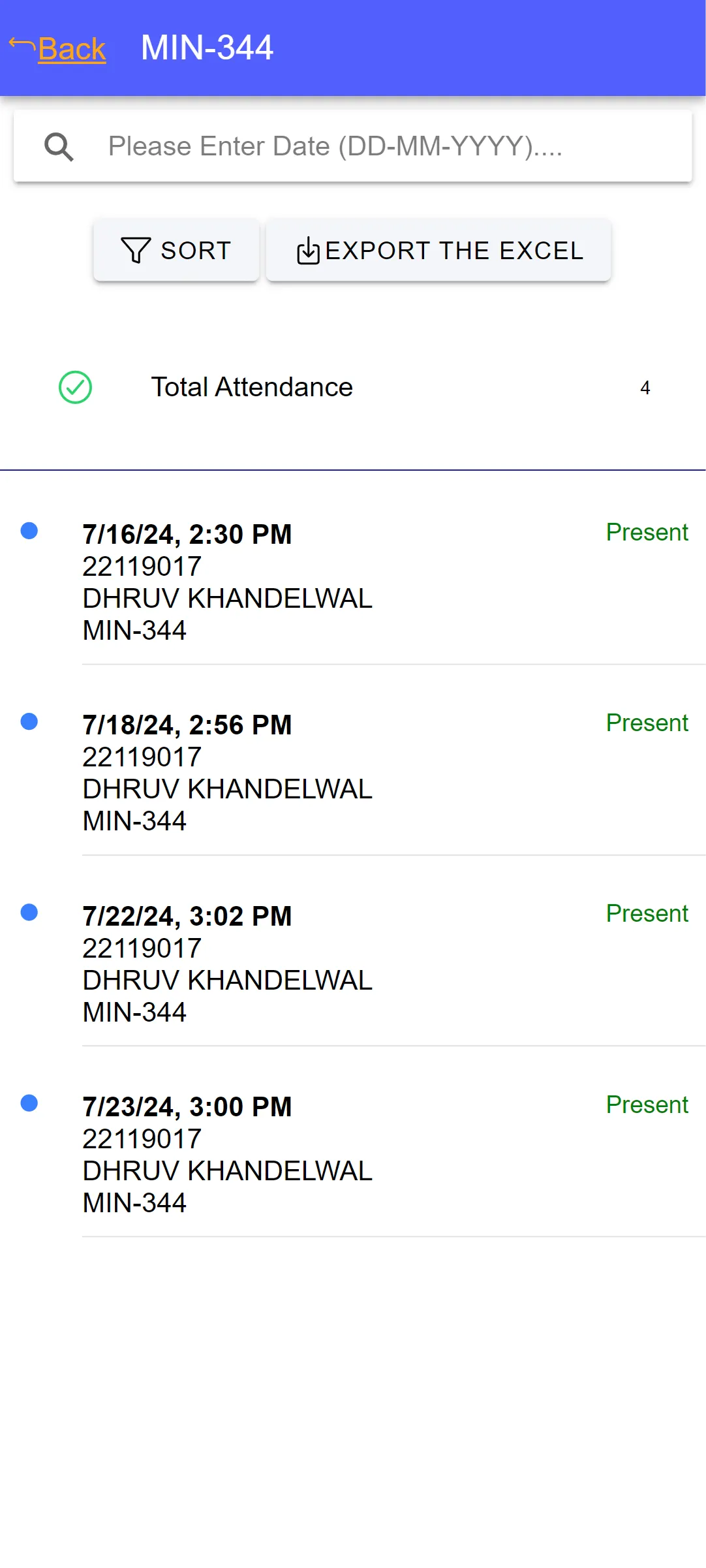 Attendance IITR | Indus Appstore | Screenshot