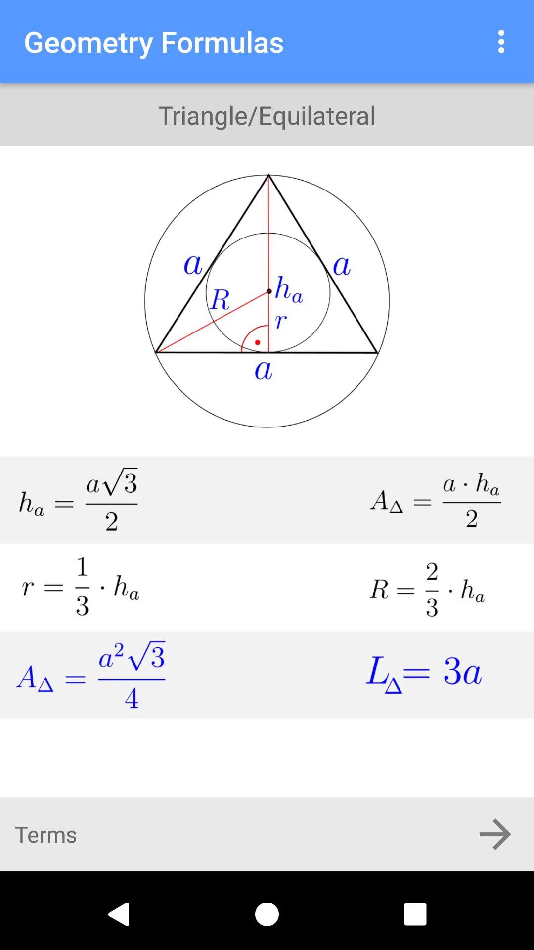 Geometry Formulas | Indus Appstore | Screenshot