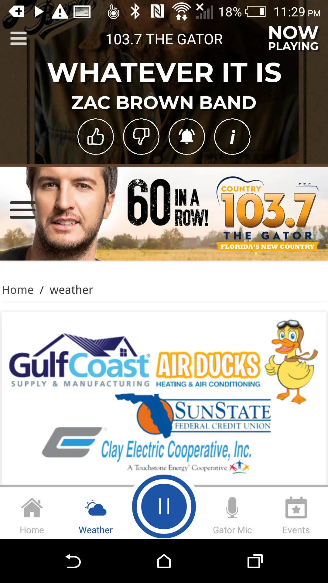 103.7 The Gator | Indus Appstore | Screenshot