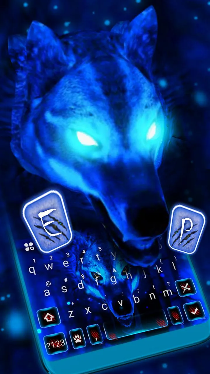 Ice Wolf 3D Keyboard Theme | Indus Appstore | Screenshot