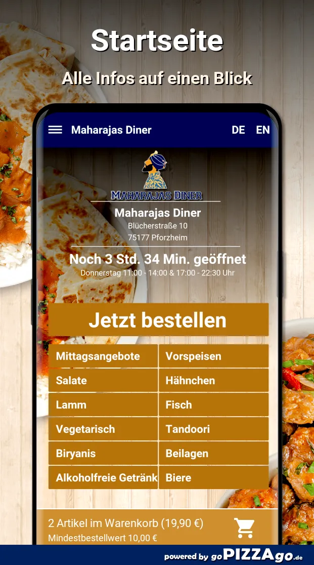 Maharajas Diner Pforzheim | Indus Appstore | Screenshot