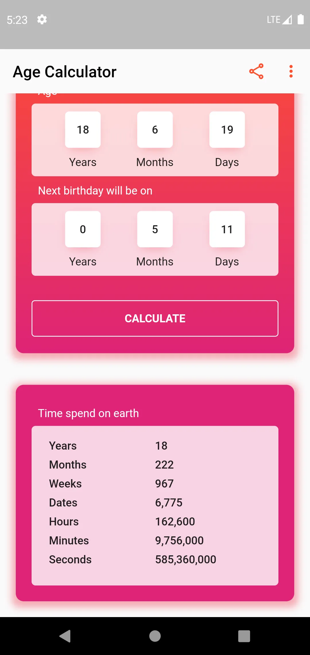 Age Calculator | Indus Appstore | Screenshot