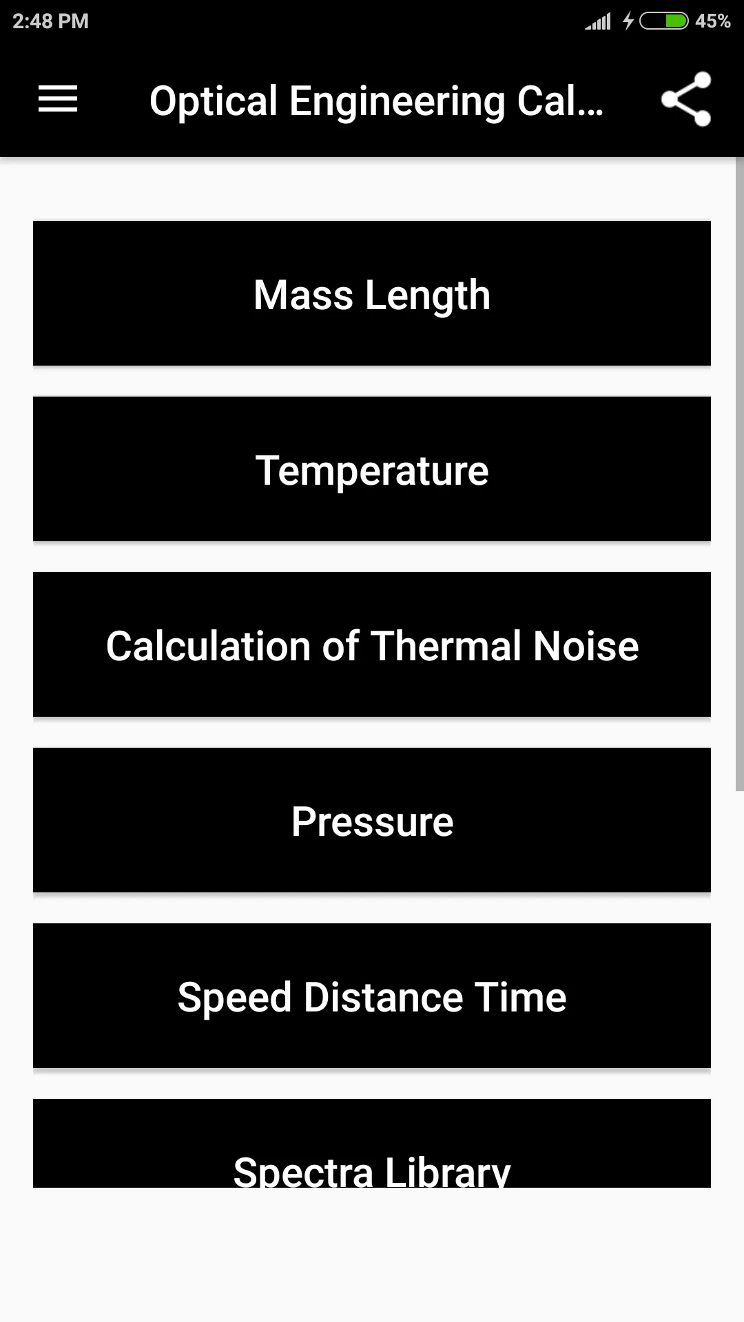 Optical Engineering Calculator | Indus Appstore | Screenshot