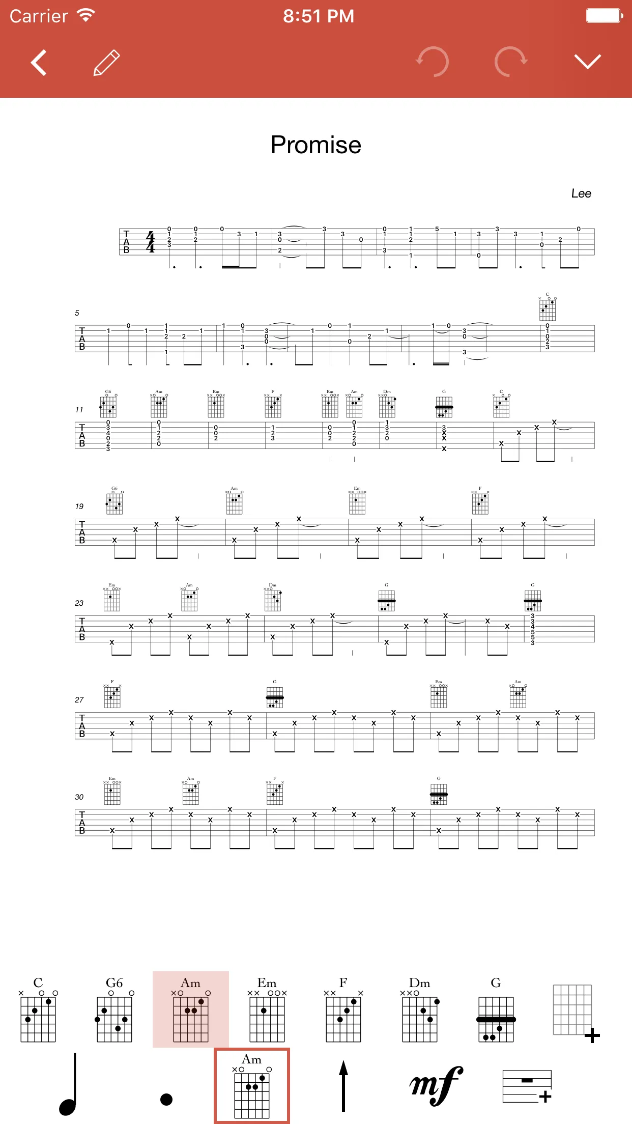 Guitar Notation - Tabs Chords | Indus Appstore | Screenshot