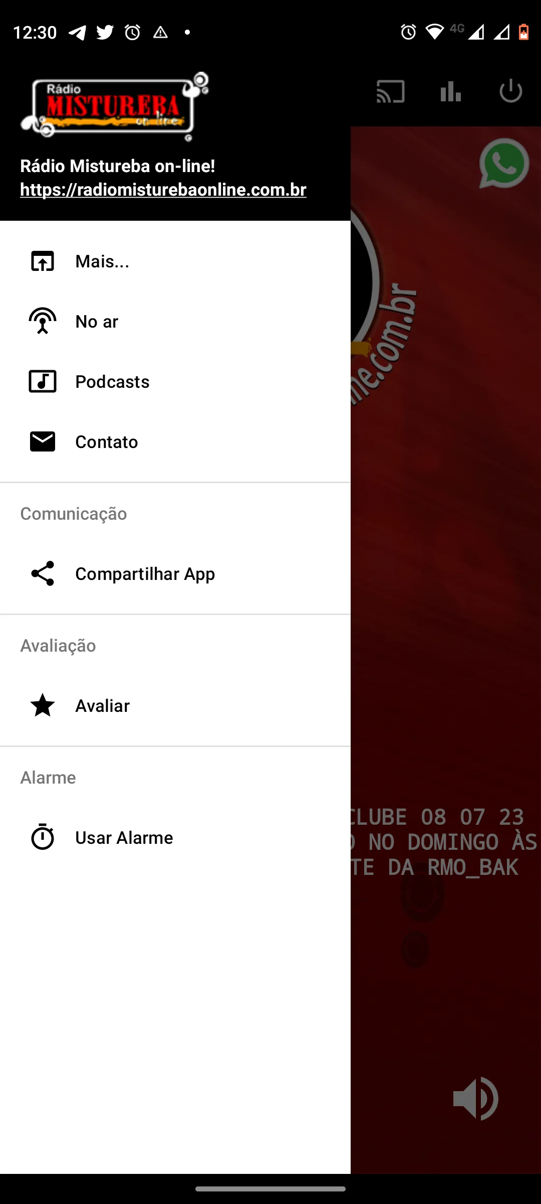 Rádio Mistureba on-line! | Indus Appstore | Screenshot