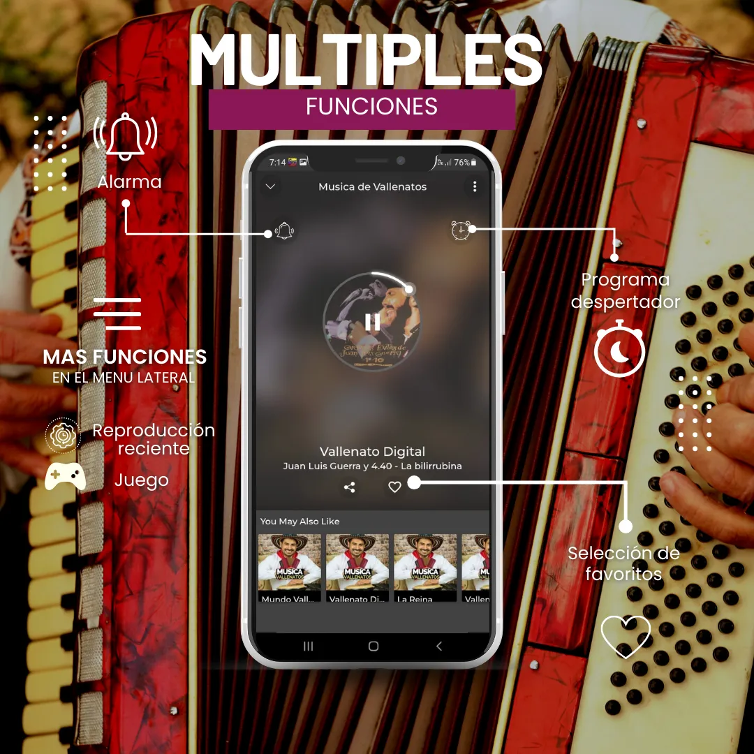 Musica de Vallenatos | Indus Appstore | Screenshot