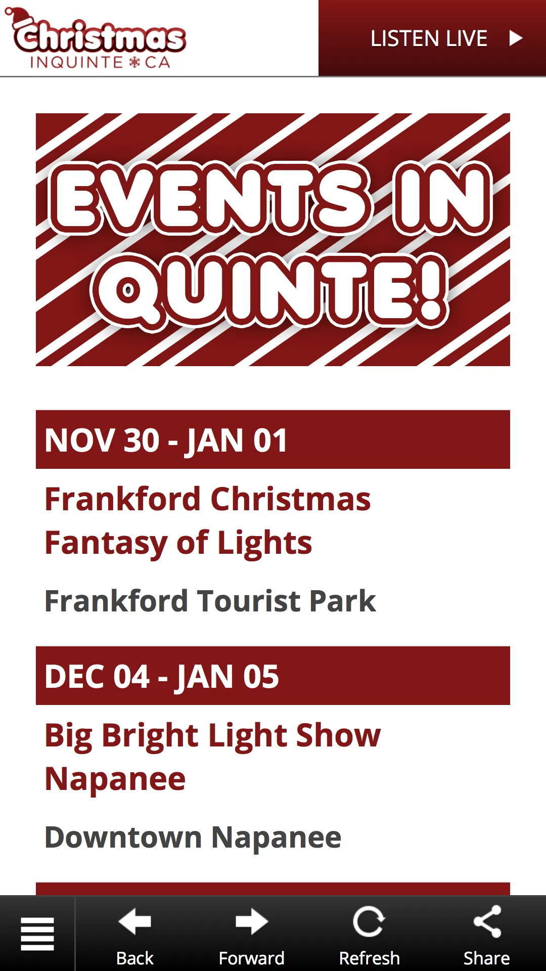 Christmas In Quinte | Indus Appstore | Screenshot