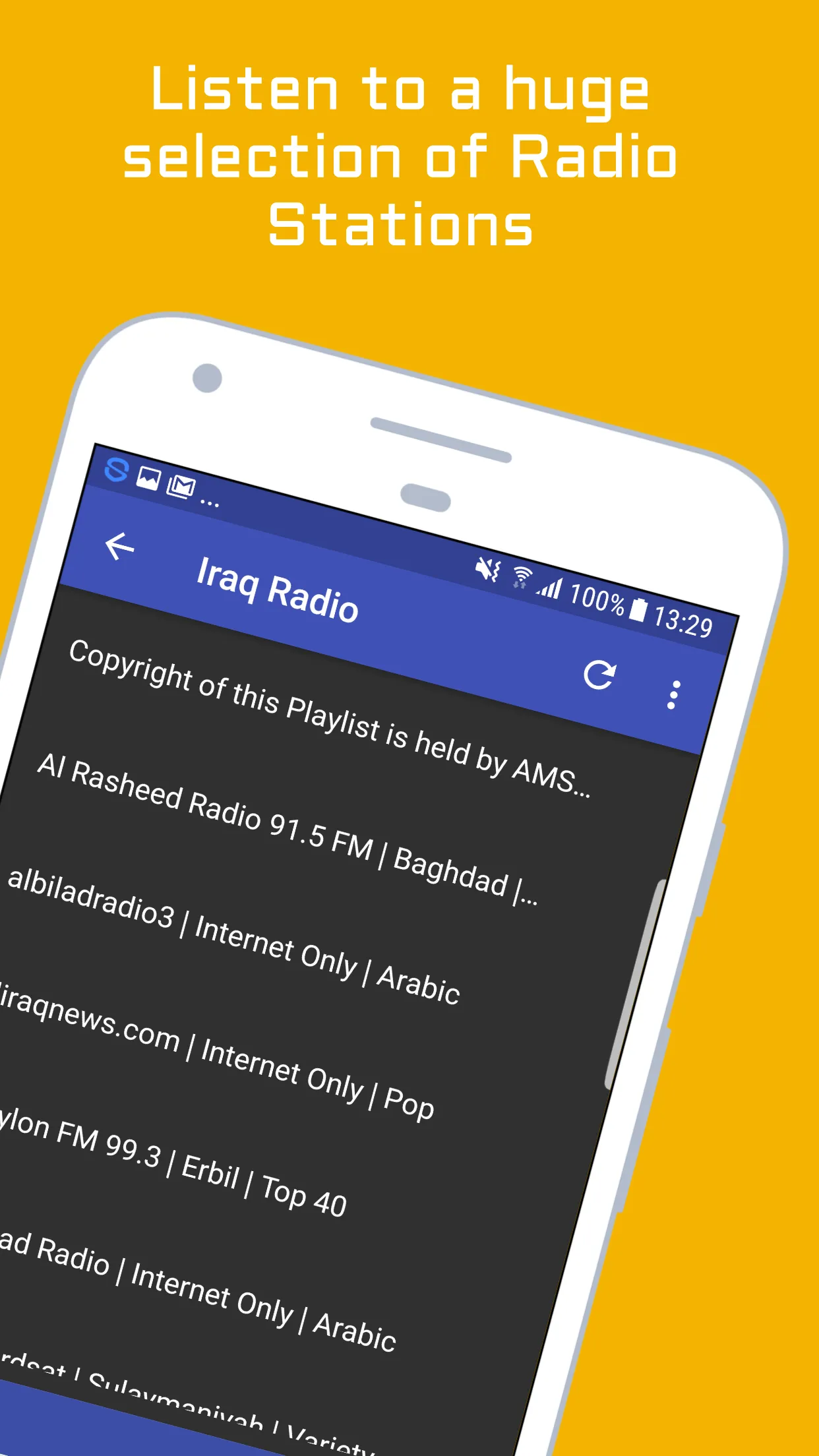 Iraq Radio Stations Music News | Indus Appstore | Screenshot