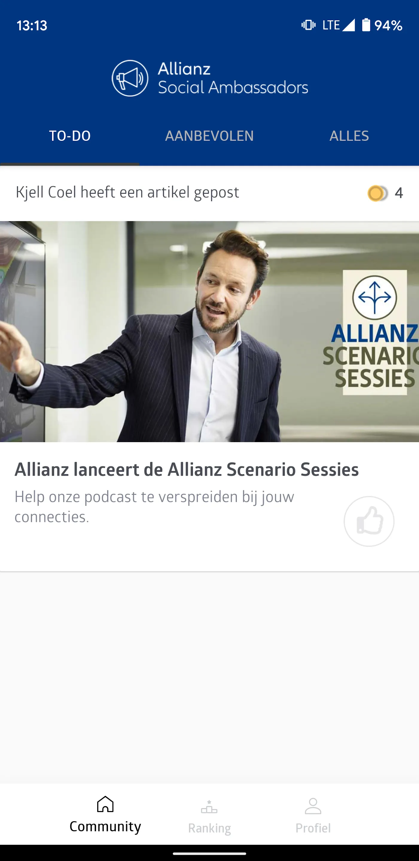 Allianz Social Ambassadors | Indus Appstore | Screenshot