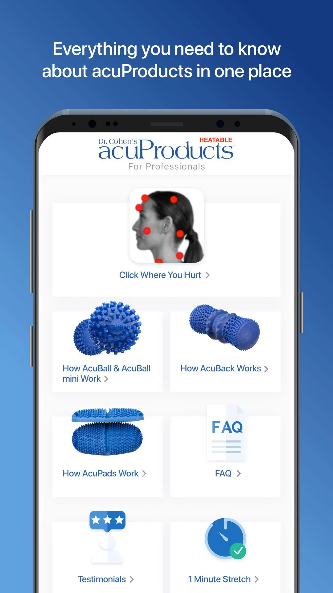 acuProducts (HealMyBody) | Indus Appstore | Screenshot