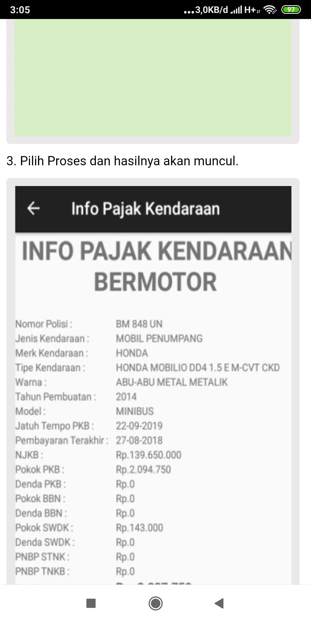 Cek Pajak Kendaraan Riau | Indus Appstore | Screenshot