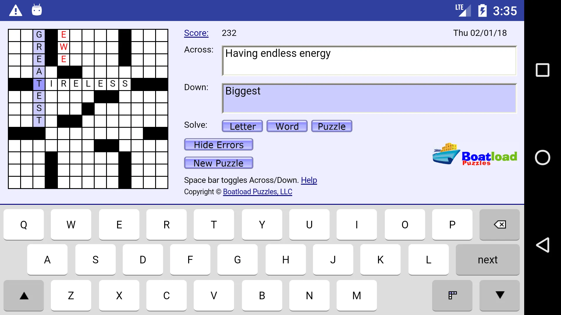 Daily Crosswords | Indus Appstore | Screenshot