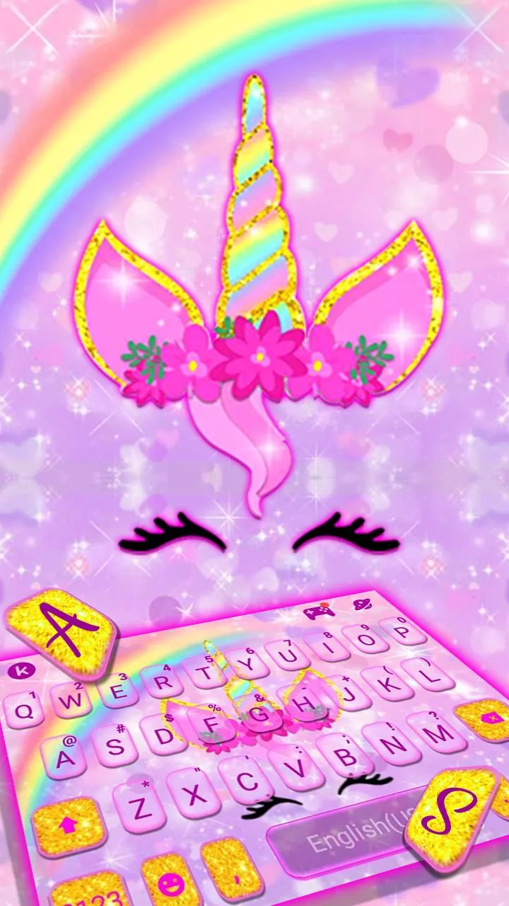 Rainbow Pink Unicorn Theme | Indus Appstore | Screenshot