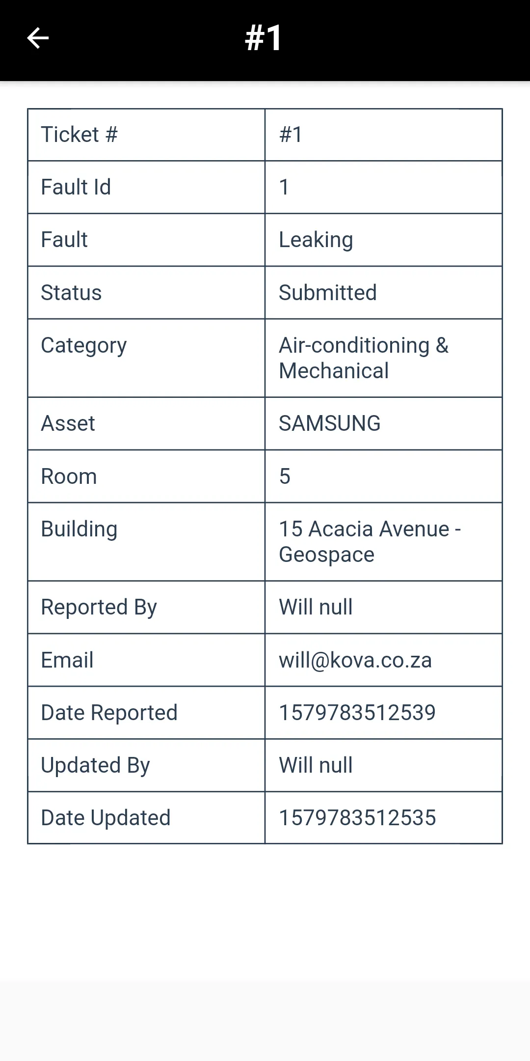 Fault Log | Indus Appstore | Screenshot