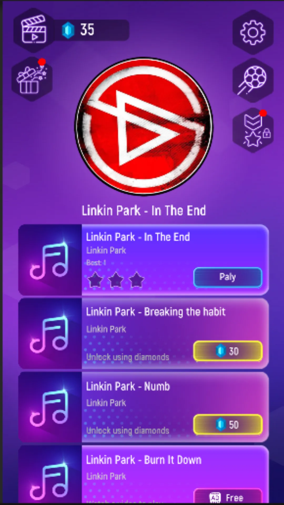 Linkin Park Tiles Rush -  Hop | Indus Appstore | Screenshot