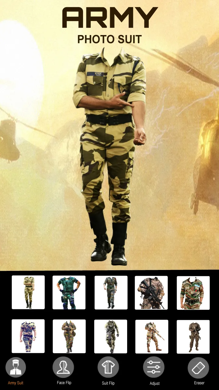 Army Photo Suit Editor ArmyMan | Indus Appstore | Screenshot