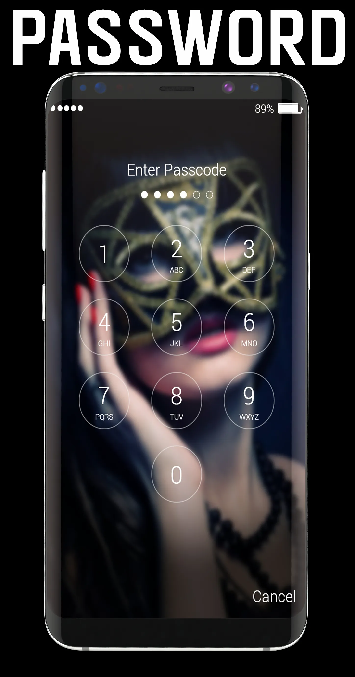 Girl in Mask Lock Screen | Indus Appstore | Screenshot